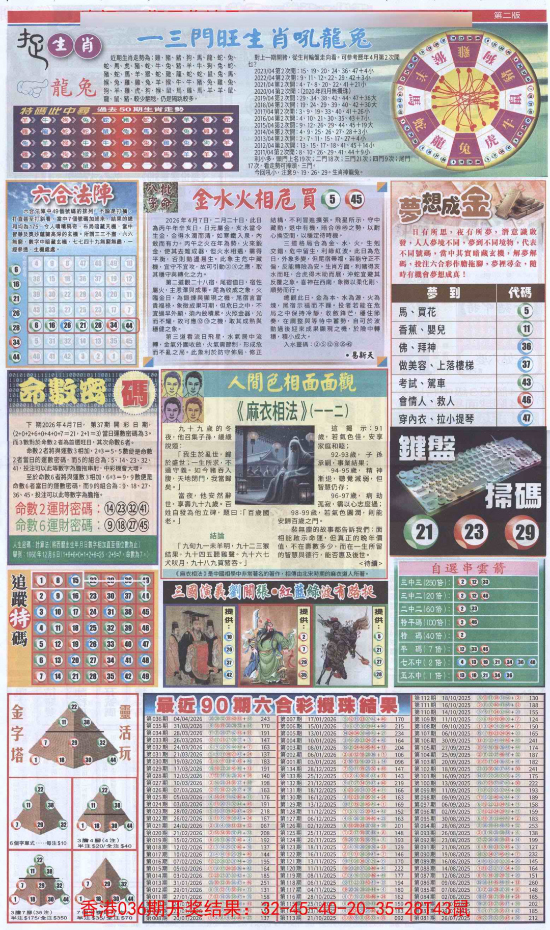 037期新报跑狗-2(背面)[图]